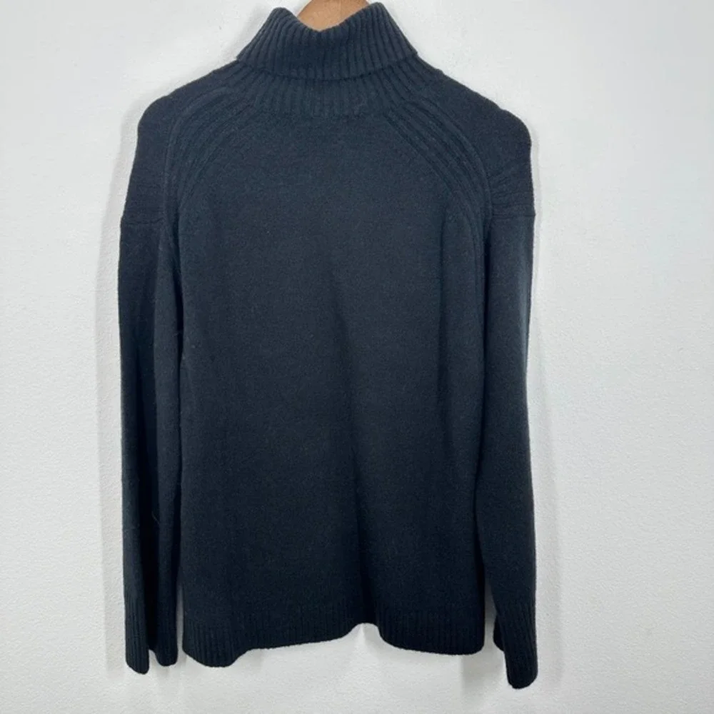 J. Crew Womens Turtleneck Sweater Supersoft yarn Alpaca Wool Blend Black‎ Small